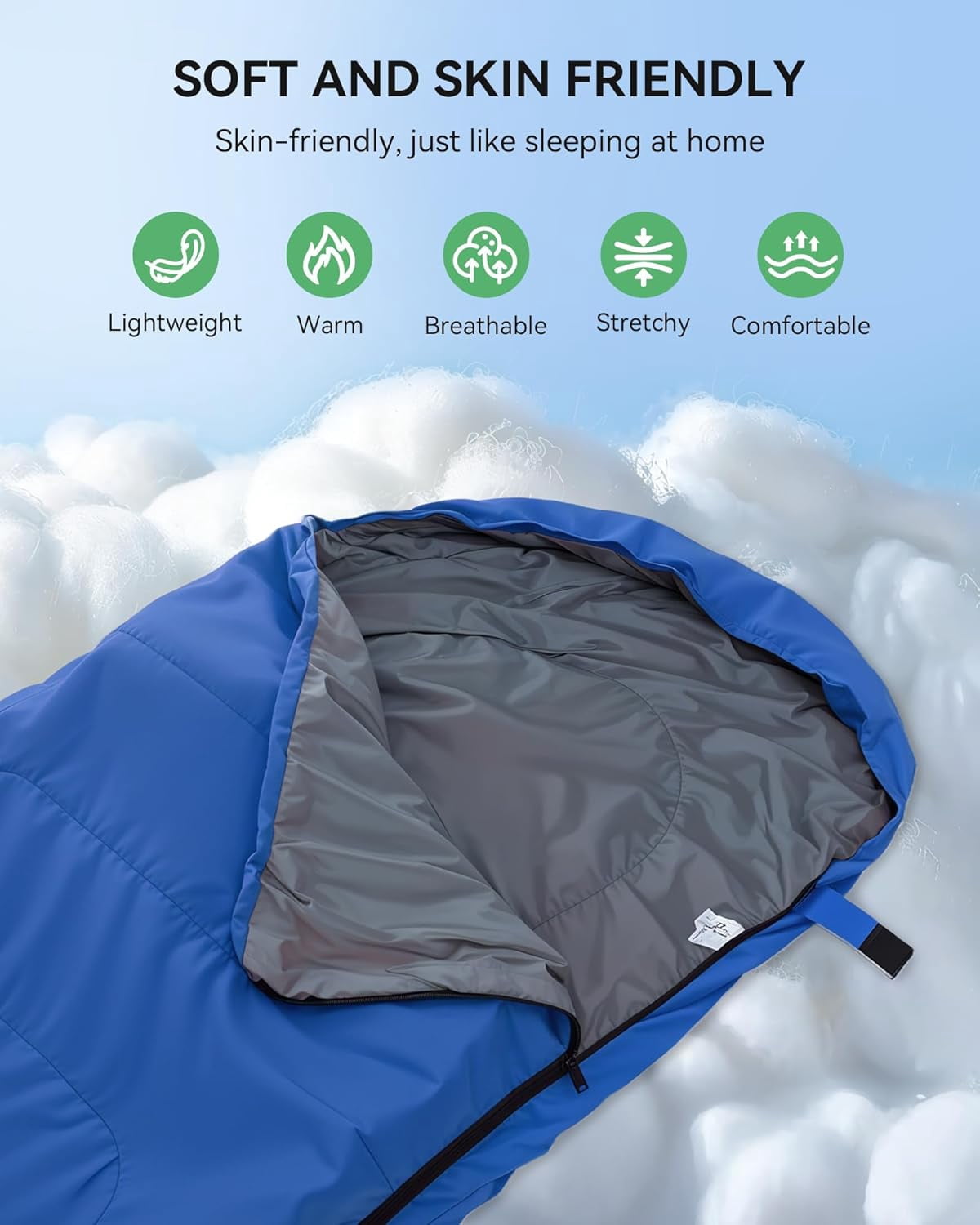 Sleeping Bags for Adults & Kids Sleeping Bag, Ultralight Backpacking Sleeping Bag Cold Weather & Warm, Warm Compact Rectangular Sleeping Bags, Waterproof Camping Blanket for Hiking Fishing