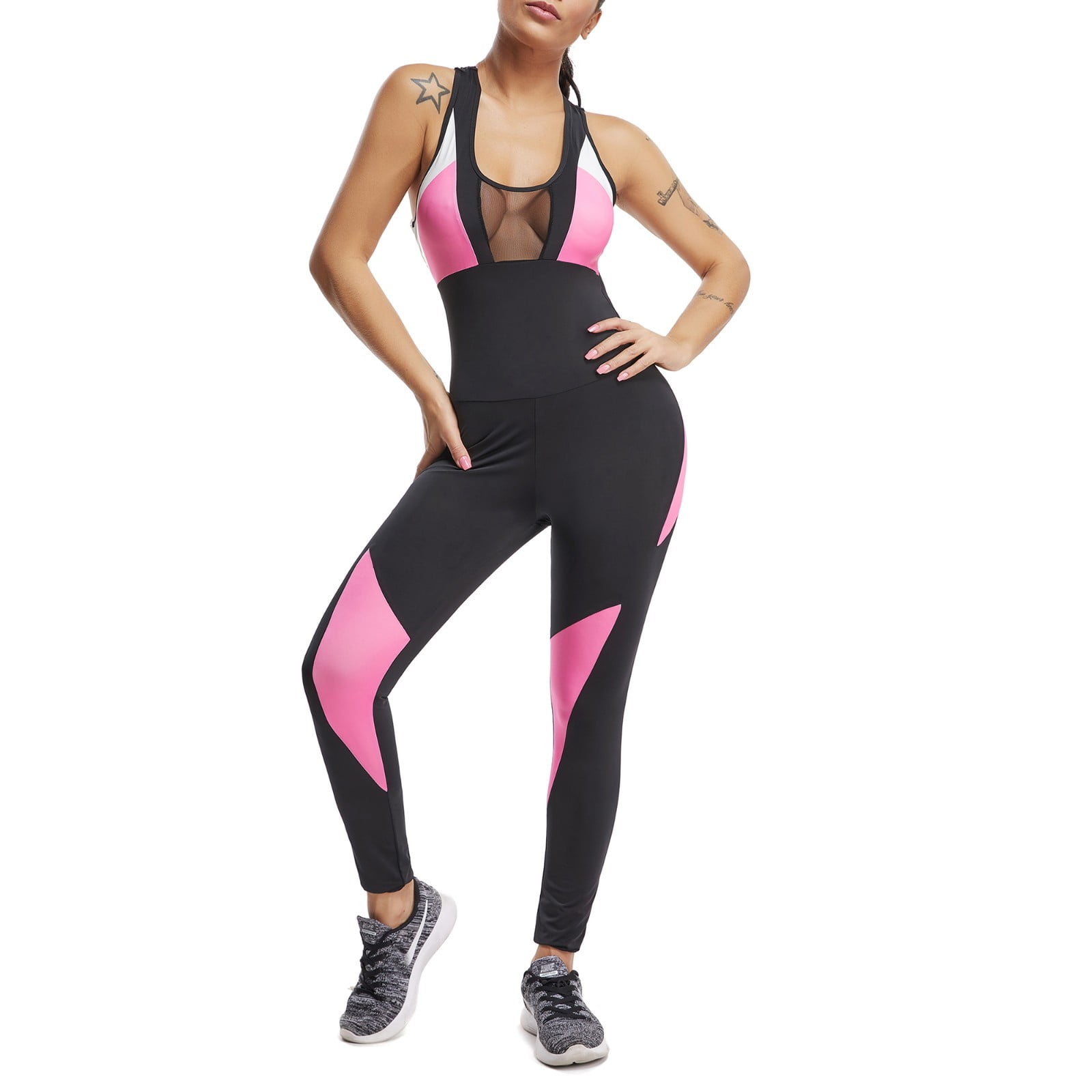 one piece fitness jumpsuit
