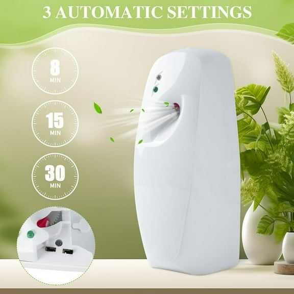 Automatic Adjustable Fragrance Dispenser Home Indoor Wall-mounted Aerosol Spray Air Freshener for Office Bathroom