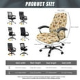 thumbnail image 7 of Xoenoiee Rooster Chicken Sunflower Print Office Chair Cover One Piece Water Resistant Stretch Jacquard Computer Chair Slipcover with Elastic Bottom for Armrest Chairs, S, 7 of 7
