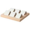 thumbnail image 3 of Portatarjetas de Pendiente de de Madera Natural con Organizador de 6 pares de blancos Sunnimix Exhibición del titular del pendiente, 3 of 8