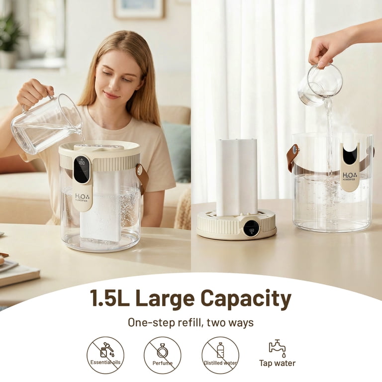 Arenviy 1.5L Cool Mist Humidifier with Night Light photo 3