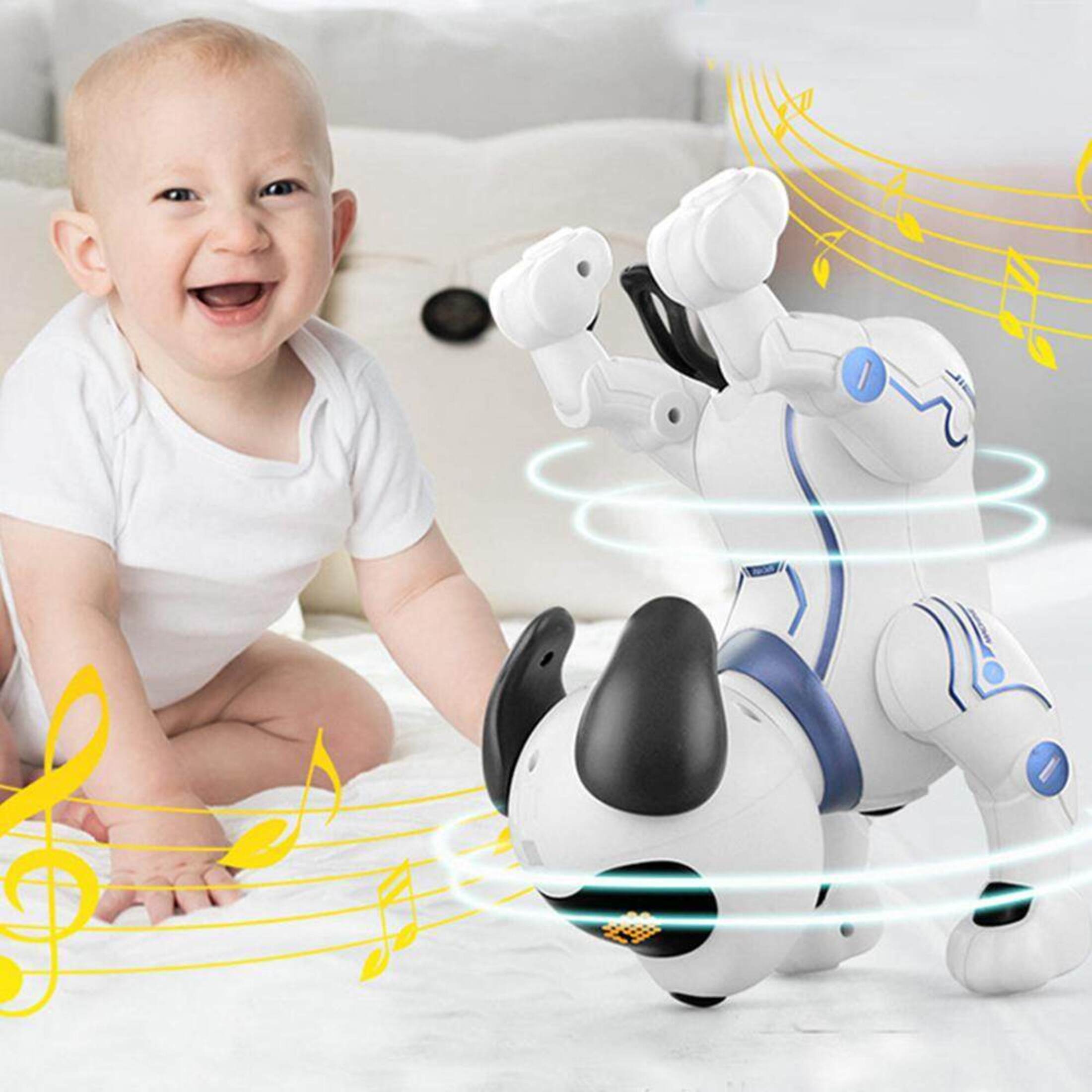 Funtogether Toy Remote Control Robot Dog, Interactive & Programmable RC Puppy that Sings, Dances, and Tells Stories, STEM Educational Toy for Kids Product Description Summary