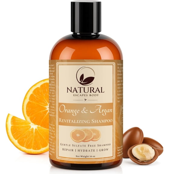 Orange & Tangerine Invigorating Shampoo | All Natural Shampoo for Oily Hair, Gray Hair, Hair Loss & More