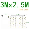 thumbnail image 3 of Guirnalda de luces LED con forma de carámbano para cortina, guirnalda de luces navideñas de hadas para Navidad, Año Nuevo, boda, hogar, habitación, patio, decoración de fiesta, 3 of 5