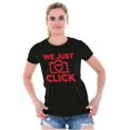 thumbnail image 3 of We Just Click Photographer Camera Pun Womens Fitted Plus Size Graphic Tee Brisco Brands 2X, 3 of 5