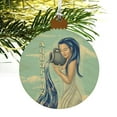 thumbnail image 4 of Aquarius Water-Bearer Zodiac Horoscope Wood Christmas Tree Holiday Ornament, 4 of 6