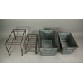 thumbnail image 4 of Zeckos Zinc Finish Metal Tub Planters On Stands Western Decor Set of 2, 4 of 4