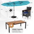 thumbnail image 3 of Gymax 11 PCS Patio Dining Set w/ 15ft Double-Sided Patio Umbrella (Base Included) Navy, 3 of 6