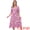 Purple, variant on Women's Floral Midi Flutter Sleeve V Neck Flowy Dresses L Purple