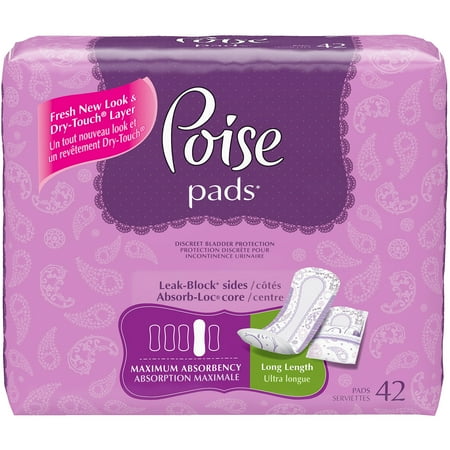 Poise Maximum Extra Coverage Pads - 42ct
