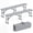 Light Gray, variant on Costway 2 PCS Portable Folding Bench with Convenient Handle Non-slip Foot Pads Sturdy Metal Legs