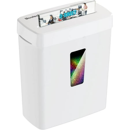 Woolsche Paper Shredder, P-5 Security Level, 5-Sheet Micro Cut with 3.43-Gallon Basket, Durable & Fast with Jam Proof System, Paper Shredder for Home Office (ETL)LY-C222-5-W