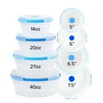 thumbnail image 4 of Ecoberi Collapsible Food Containers, BPA-Free Silicone, Reusable, Stackable, Space-Saving for Snacks, Lunches, Travel Pack of 4, 4 of 7