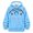 Blue, variant on Custom Women's Hoodie Flannel Pouch Pullover Sweatshirt For Cats And Small Cozy Soft Warm Casual Streetwear(Blue,XL)
