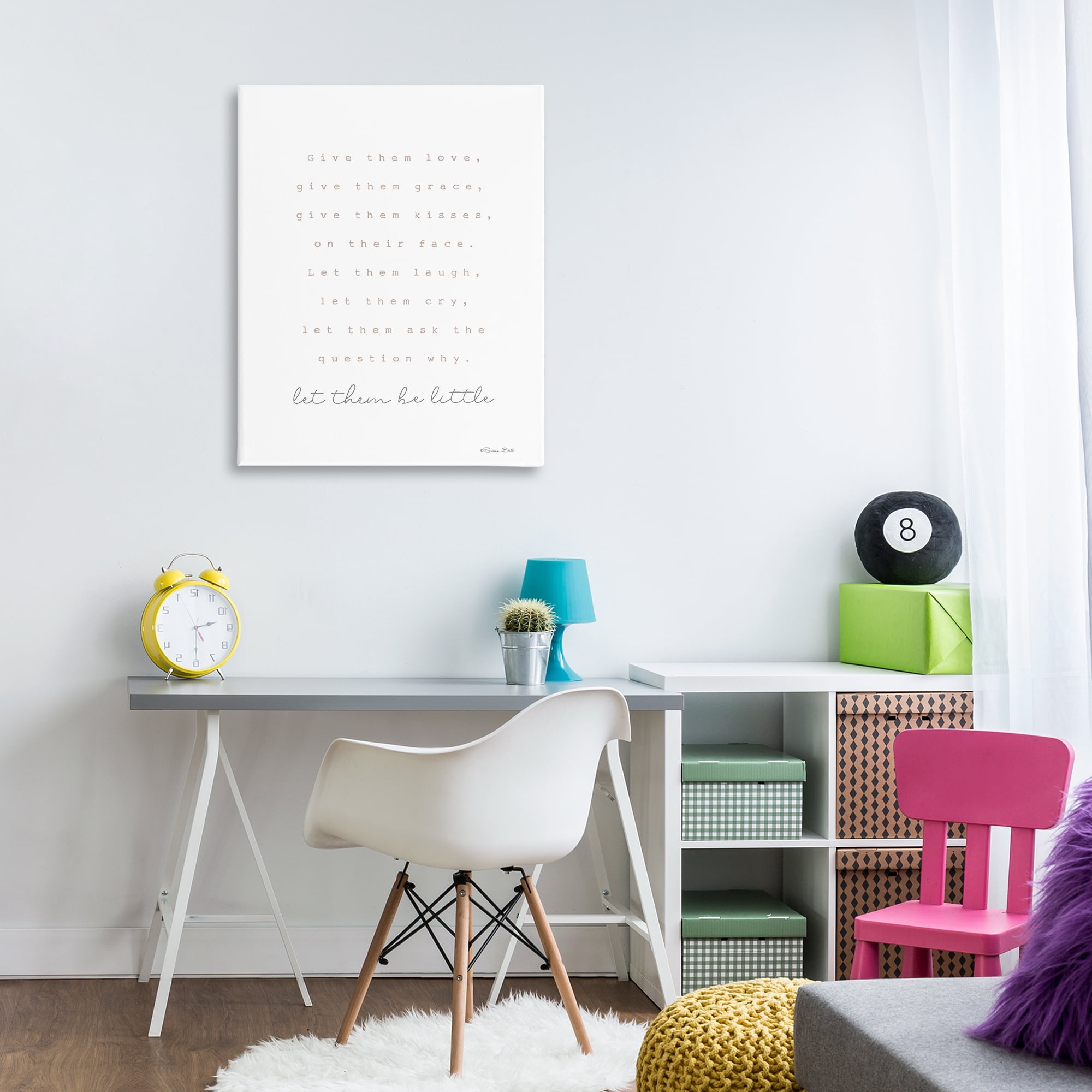 Stupell Industries Let Them Be Little Typography Painting Gallery Wrapped Canvas Art Print Wall Art, 30 x 40