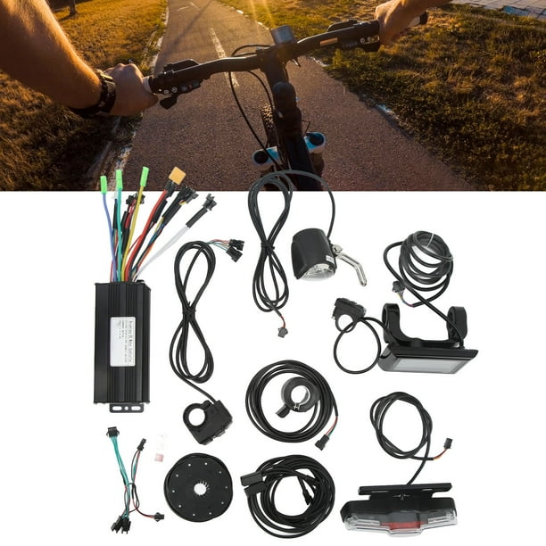 Kit De Conversión De Bicicleta Eléctrica, Kit De Controlador De Bicicleta Eléctrica Con Acelerador De Pulgar, Faro De Panel De Motor De 750W-1000W Para Piezas De Bricolaje