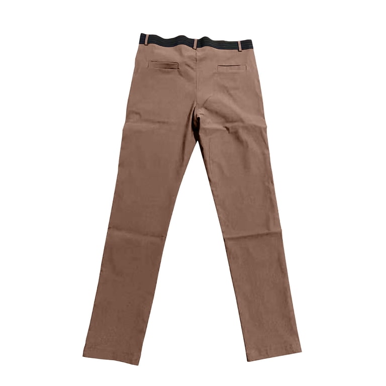 USNSM Men's Chinos Casual Dress Pants Solid Color Tight Fitting Skinny  Stretch Flat-Front Lightweight Comfort Slacks Brown XL - Walmart.com