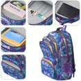 thumbnail image 4 of Boho Bohemia Flower Backpack for School,Cute School Bag,Schoolbag with Adjustable Shoulder Straps & Padded Back,16.9 Inch, 4 of 5