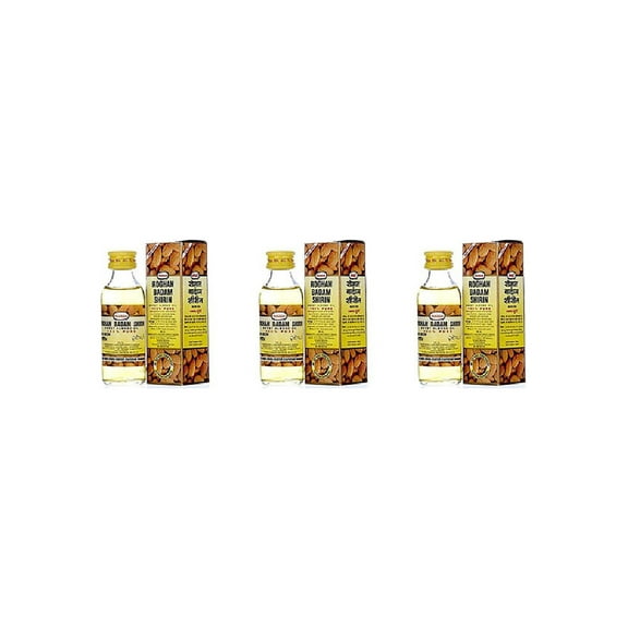 Pack Of 3 - Patanjali Rogan Badam Sweet Almond Oil - 150 Ml (5.07 Oz)