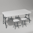 thumbnail image 2 of Hommoo 6ft Plastic FoldingTable,Portable Collapsible Table Outdoor Foldable Picnic Table for, Party, Hiking, Patio,Banquet, Wedding,Camping,with Lock,Handle, White, 2 of 8