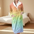 thumbnail image 6 of Long Sleeve Robe for Women Fuzzy Loungewear Oversized Warm Women's Robes Bath Womens Bathrobe Maroon1, 6 of 7
