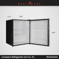 thumbnail image 2 of Magic Chef MCAR240SE2 Réfrigérateur Congélateur Mini Dortoir 2,4 Pieds Cubes, Acier Inoxydable, 2 of 9