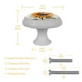 thumbnail image 5 of PhooArto Retro Wood Board Sunflower 4 PCS Crystal Glass Cabinet Knobs, Drawer Kitchen Cabinets Dresser Cupboard Wardrobe Pulls Handle - Glowing in the Dark, 5 of 7