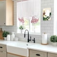 thumbnail image 5 of Pink Purple Striped Balloon Curtains for Living Room/French Door, Abstract Modern Geometric Stripes Tie Up Curtains 63 Inch Length Energy Saving Kitchen Curtains Shades for Windows 42"x63", 5 of 8