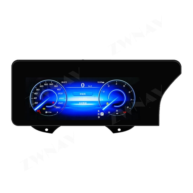 ZWANV Tableau d'Instruments Numériques LCD de Voiture 12,3 Pouces Compteur de Vitesse Adapté pour Benz Violet LCD