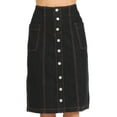 thumbnail image 4 of Fashion2Love Women's Juniors/Plus Size Middle Length Belted Stretch Denim Skirt, 4 of 6