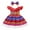 Red, variant on Infants Baby Girls Mexican Dress Traditional Folk Sequins Glitters Ruffle Dress with Headband