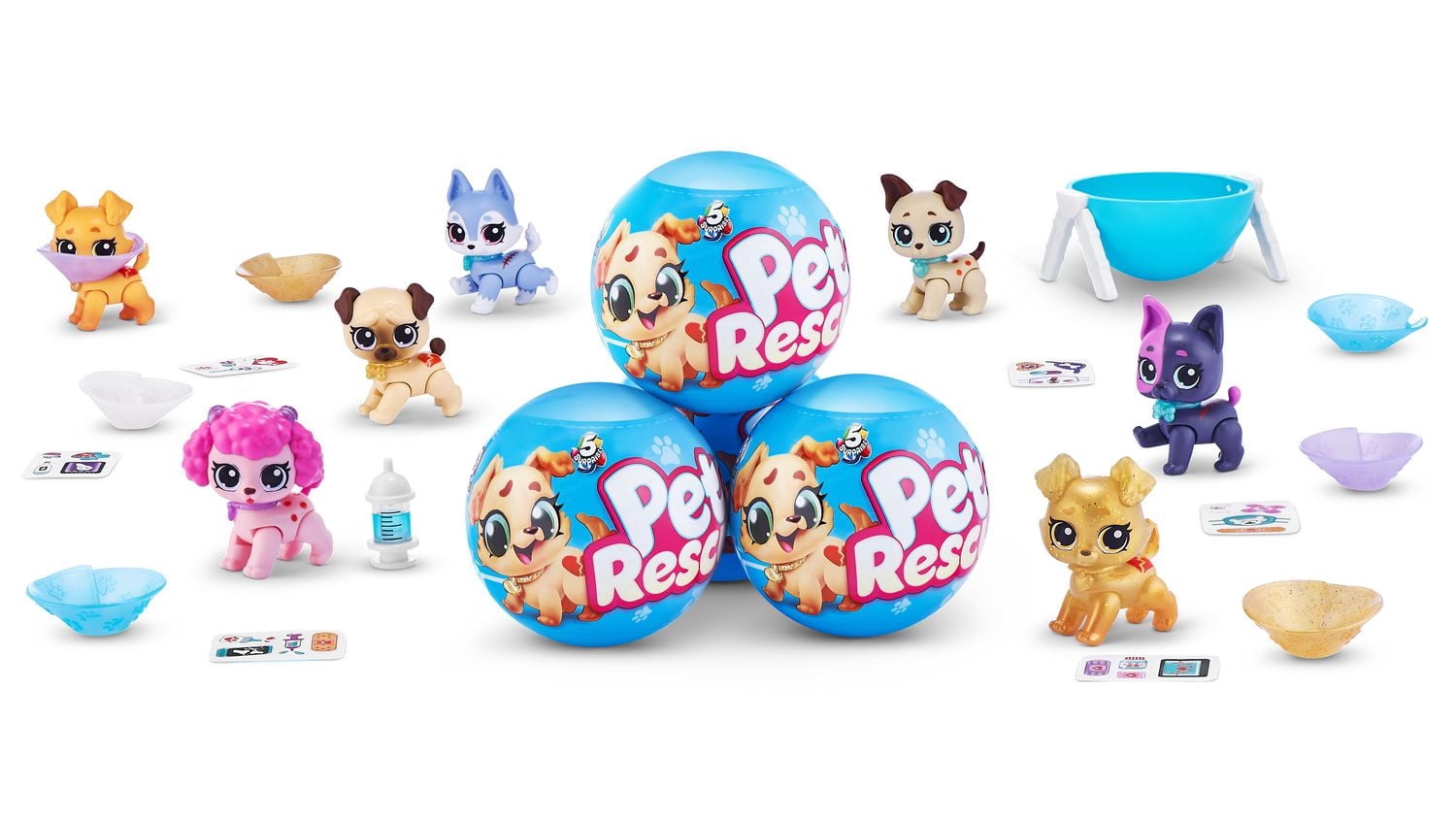 5 Surprise Pet Rescue Series 1 Mystery Collectable Capsule (3 pack)