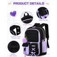thumbnail image 5 of 3-Piece Large Capacity Backpack Set with Lunch Bag and Pencil Case, Waterproof Laptop Bookbag for Travel and Daily Commute, Lightweight Computer Daypack for Men Women, Great for Work Weekend Trips, 5 of 8