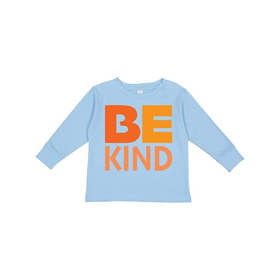 Inktastic Be Kind Logo in Orange Boys or Girls Long Sleeve Toddler T-Shirt