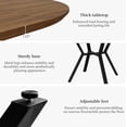 thumbnail image 3 of Extendable Round Dining Table Set for 6 People, 43.3"-59.1" Extendable Kitchen Table with 6 Upholstered Chairs, Space Saving for Kitchen Dining Room (Walnut Table+6 Grey Chairs), 3 of 14