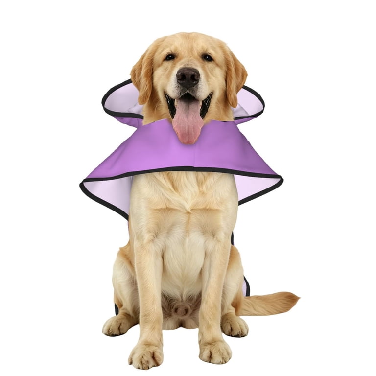 Waterproof Adjustable Light Purple Dog Raincoat Jacket With Reflective ...