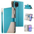 thumbnail image 4 of Funda cartera GANGXUN para Samsung Galaxy A12/M12 , cuero PU con tarjetero, cremallera, correa de mano, soporte y protección 1044°, 4 of 6