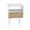 White-04, variant on 22" Farmhouse Nightstand, Small Beside Table with Storage, 2-Tier Wood End Table with Drawer and Open Storage Shelf, Suitable for Bedroom, Living Room