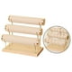 thumbnail image 4 of Expositor de pulseras de terciopelo vintage para guardar baratijas, brazaletes y organizadores para el hogar. Beige, 4 of 7