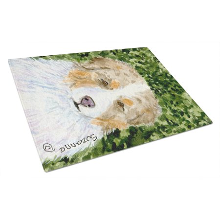 

Carolines Treasures SS8732LCB Australian Shepherd Glass Cutting Board Large 12H x 16W multicolor