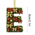 thumbnail image 2 of DAMAI 2026 New 26 Christmas Letter Ornaments with Bow Berry Pinecone Christmas ball, 2D Initial Ornaments for Christmas Tree, Personalized Name Decorations with Alphabet Letters for Holiday Decor, 2 of 5