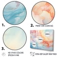 thumbnail image 3 of Designart "Dawn Clouds Alcohol Ink Horizon" Clouds Floater Framed Canvas Prints, 3 of 5