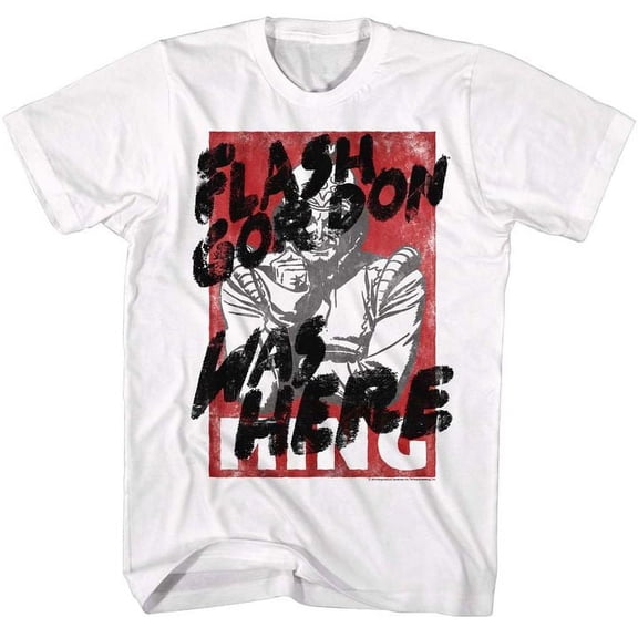 Flash Gordon Graffiti White Adult T-Shirt 5Xl