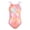 Orange-Pink, variant on Girls One Piece Mermaid Swimwear Bikini Colorful Bathing Suits Cute Princess Beach Scale Print Swimsuit Size 5T
