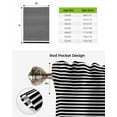 thumbnail image 6 of Black White Striped Tie Up Curtains for Window, Farmhouse Geometric Horizontal Lines Stripes Thermal Insulted Balloon Shade Adjustable Rod Pocket Curtains Valance for Kitchen Bathroom Café 42 x 63, 6 of 7