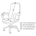 thumbnail image 2 of Housse de Dossier pour Fauteuil Pivotant, Housse de Chaise d'Ordinateur de Bureau, 2 of 7