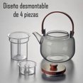 thumbnail image 4 of Tetera De Vidrio Con Infusor Removible Y Tapa De Madera De 900ml Con Agarradera De Madera, 4 of 9