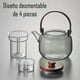 thumbnail image 4 of Tetera De Vidrio Con Infusor Removible Y Tapa De Madera De 900ml Con Agarradera De Madera, 4 of 9