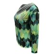 thumbnail image 4 of Blouse à Manches Longues avec Col Brodé Imprimé Teinture sur Nœuds pour Femmes, 4 of 4